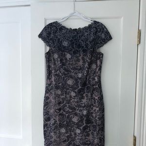 Tadashi Shoji illusion Lace Dress